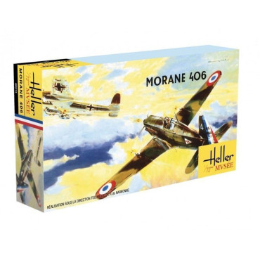 KIT PARA MONTAR HELLER MUSEUM AVIÃO MORANE SAULNIER 406-C1 1/72 43 PEÇAS HLR 80213